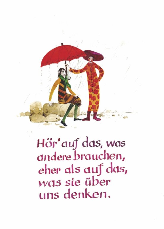 Kunstpostkarte Nr. 04: Hör auf das, ...