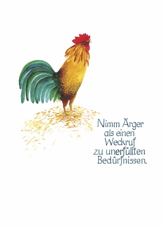 Kunstpostkarte Nr. 08: Ärger als Weckruf
