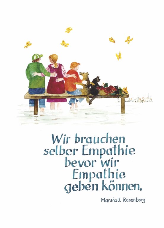 Kunstpostkarte Nr. 09:  Wir brauchen selber Empathie ...