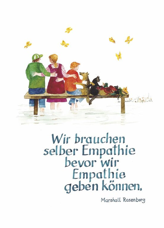 Kunstpostkarte Nr. 09:  Wir brauchen selber Empathie ...
