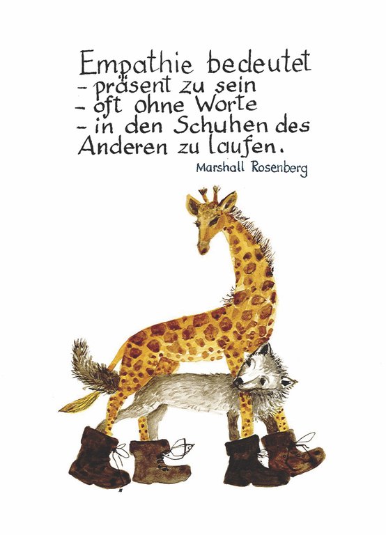 Kunstpostkarte Nr. 10: Empathie bedeutet ...