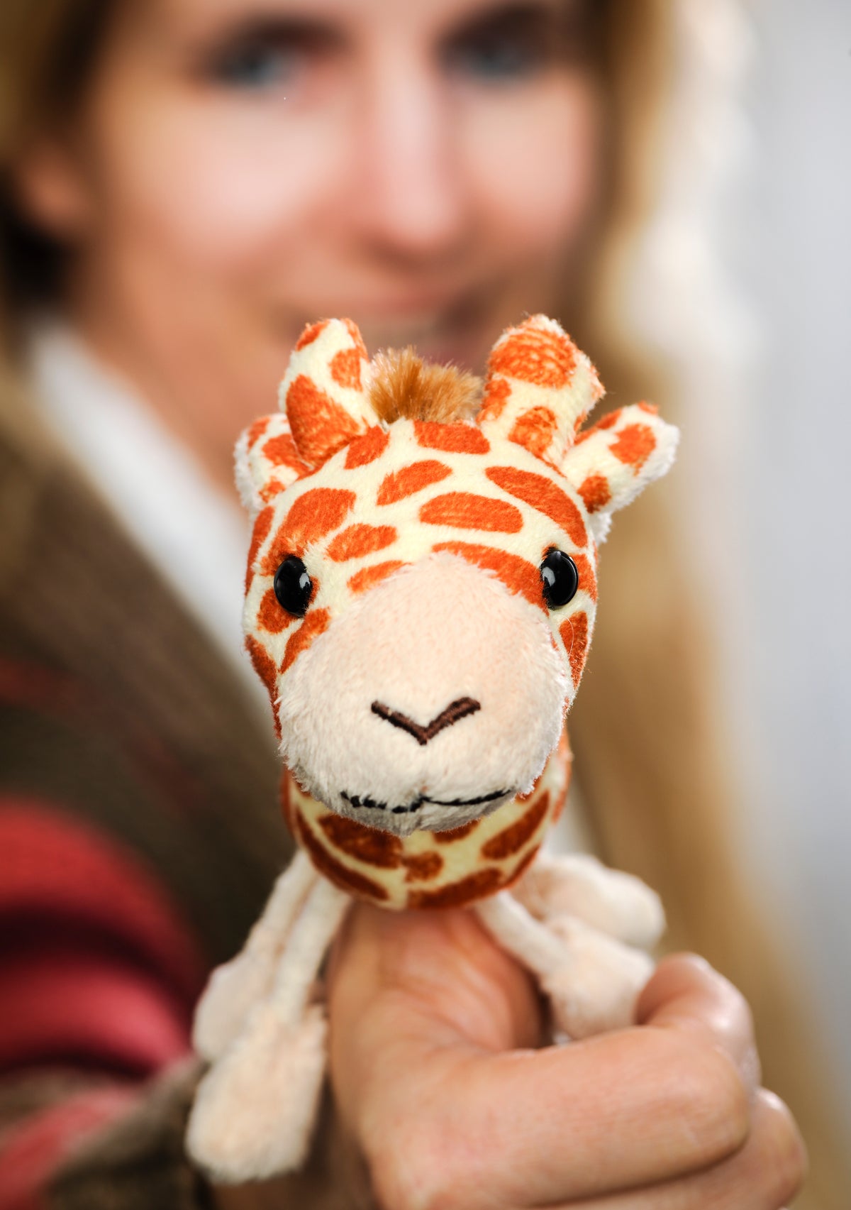 Wolf &amp; Giraffe Soft Toy Finger Puppets