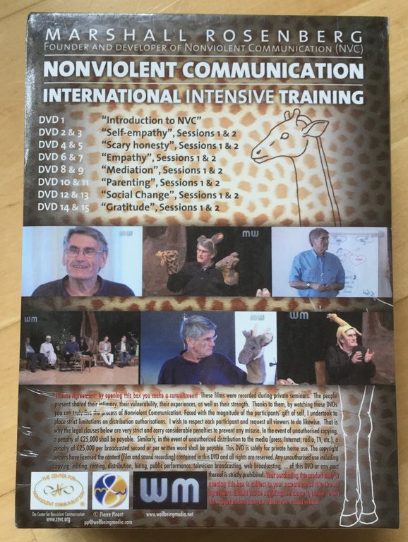 Nonviolent Communication International Intensive Training DVD Box mit 15 DVDs